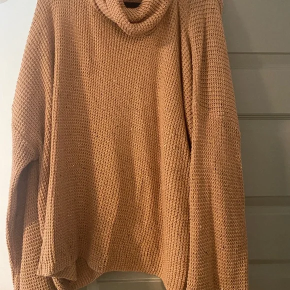 BP. cowl neck camel turtleneck sweater - Picture 2 of 2